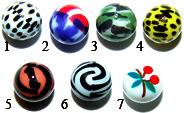 Bio UV Piercingschmuck Kugeln