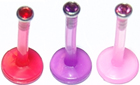 Flat-Back Lippe/ Labret/ Ohr & Co Stecker mit Glitzerstein Kugel.