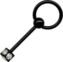 Stahl Gerade Hantel Zungepiercing & Co Stecker anodisiert
