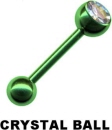 Stahl Gerade Hantel Zungepiercing & Co Stecker anodisiert