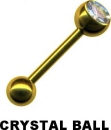 Stahl Gerade Hantel Zungepiercing & Co Stecker anodisiert