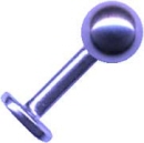 Stahl Flat Back Labret & Co Stecker anodisiert