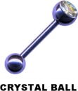 Stahl Gerade Hantel Zungepiercing & Co Stecker anodisiert