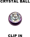 Titan anodisiert Piercing Glitzer Klemmkugel