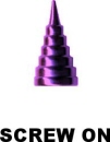 Titan anodisiert Piercing Gewinde Kegel