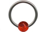Acryl Kugel mit Piercing Ring