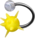 Acryl Kugel mit Piercing Spirale Ring