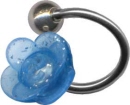 Acryl Kugel mit Piercing Spirale Ring