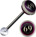 Acryl Kugel mit Piercing Hantel Stecker