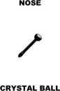 Bioplastic Piercing Nasenstecker mit Glitzerstein.