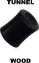 Holz Ohr Piercing Flesh Tunnel