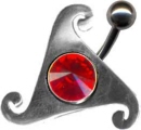 Silber Piercing Schild.