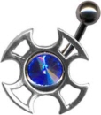 Silber Piercing Schild.