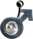 Silber Piercing Schild.