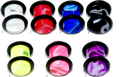 Bio-Synthetic Piercingschmuck Sattel Plug.