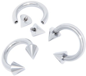 Chirurgenstahl Hufeisenringe Circular-Barbell Ring mit Gewinde Kegel.
