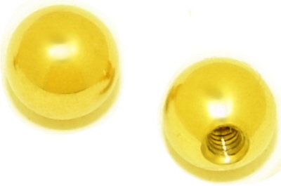 18kt/ 750er Echt Gelbgold Gewinde Kugel.